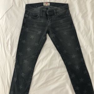 Current Elliot ankle jeans -with star pattern